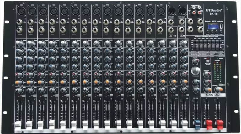 6-Channel Professional Powered Mixer | 4500W Mixing Amplifier for Musicians, Bands & Live Performances image 1