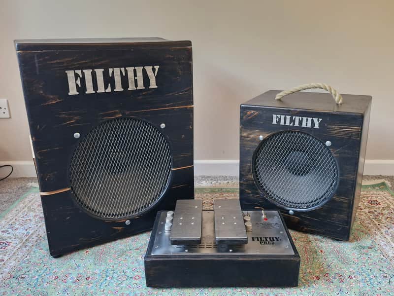 Filthy Amplification Dual-Amp Stereo Rig Hand-Wired UK Boutique Fender/Vox – 15" + 12" image 1