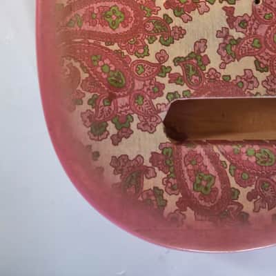 Pink Paisley Tele Body, Aged, Nitro , Alder image 2