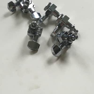 6 LEFTY Genuine Fender LOCKING CHROME Tuners Inline 2pin F Logo L NON Staggered! image 11