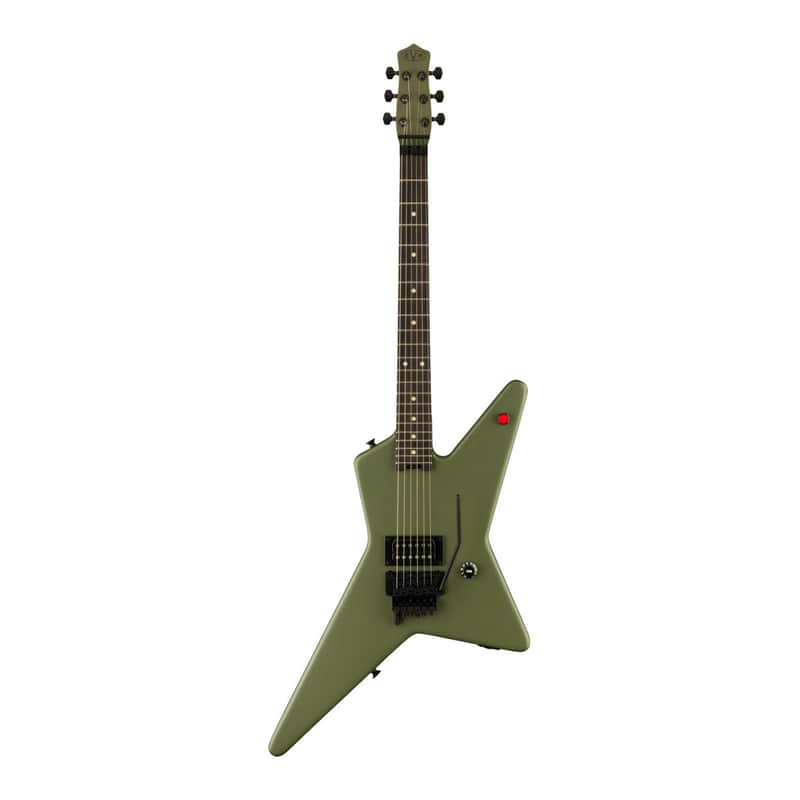EVH Limited Star Series 6-String Electric Guitar with EVH Wolfgang Humbucker Pickup and Top-Mounted Floyd Rose Tremolo (Right-Handed, Matte Army Drab) image 1