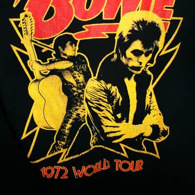 david bowie 1972 world tour L unisex tee - mick ronson glam punk art rock space oddity ziggy image 1