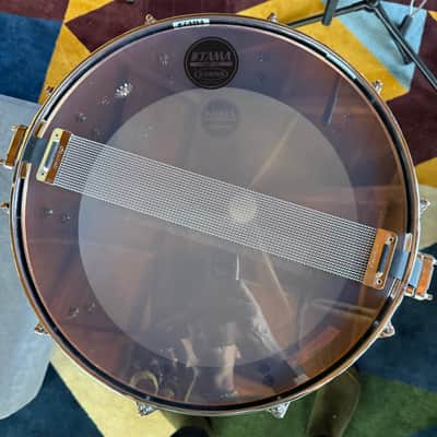 Tama Hand Hammered Copper Snare Drum 14x5.5 MIJ Japan Serial #00060 All Original image 9