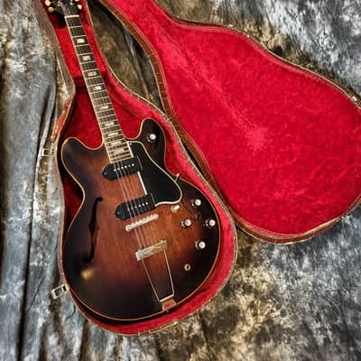 Vintage RARE 1955 Gibson ES 335 ES 175 Soft Shell Electric Guitar Case Alligator Print image 13