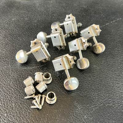 Kluson Double line oval button patent guitar tuners 1965 - Nickel original vintatebusa gibson Rickenbacker image 1