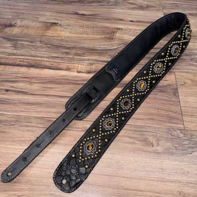 Carlino Orianthi black scale leather tiger eye with bronze 2025 - Black image 4