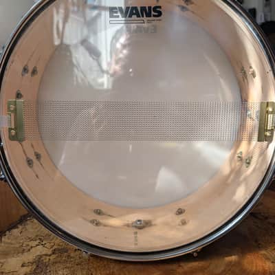 PDP X7 14x5 All-Maple Snare Drum 2010s - Originally finished in PDP’s Candy Apple Red FinishPly wrap. The factory wrap was later removed and the maple shell was stained and polyurethane-finished. image 4