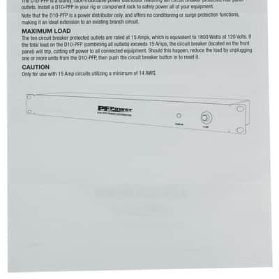 Furman D10-PFP 1U 15A Rackmount Pro DJ Power Strip w/ 10 Outlets image 6