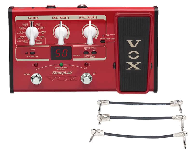 Vox SL2B Stomplab 2 Bass Effect Pedal + Gator Patch Cable 3 Pack image 1