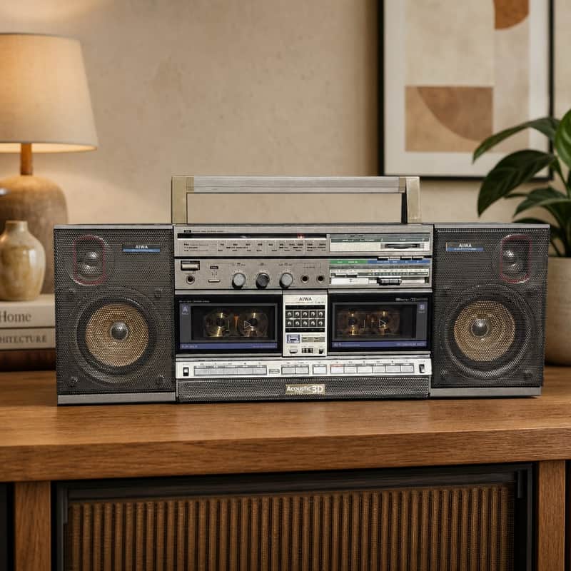 AIWA CA-W2 Rare Vintage Boombox Serviced Warranty Wireless Speakers 3D Sound image 1