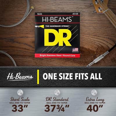 DR Hi-Beam MR5-45 Stainless Steel Round Core Medium 5 String 45-125 image 4