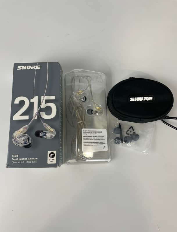 Shure SE215 Single Driver In-Ear Monitors, Clear image 1