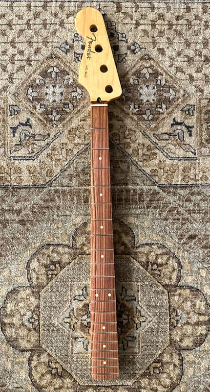 Fender Player Series Left-Handed Jazz Bass Neck, 20 Medium Jumbo Frets, 9.5 Radius w/ Pau Ferro Fingerboard image 1