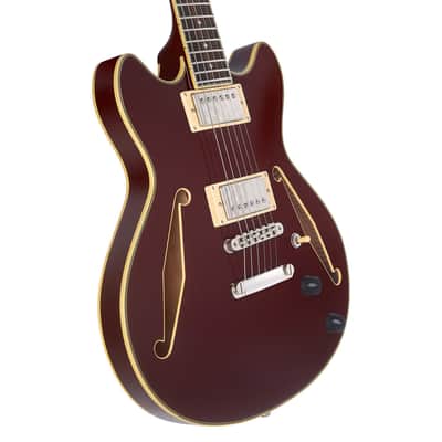 D'Angelico Excel Mini DC Tour Electric Guitar (Semi-Hollowbody - Wine) image 3