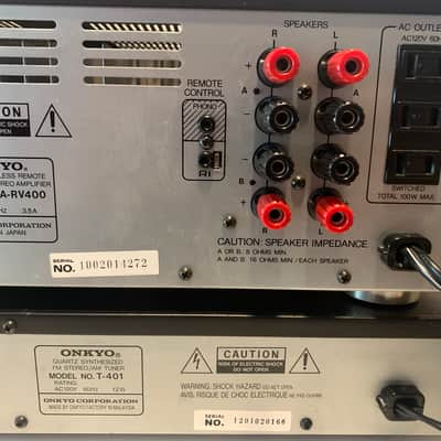 Onkyo Integrated Stereo Amplifier A-RV400 W/Onkyo T-401 Tuner - Tested image 7