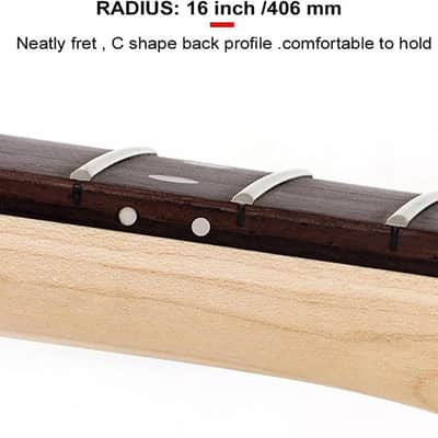 Strat Guitar Neck 22 Fret, Canadian Maple Electric Guitar Neck with Rosewood Fingerboard for ST Style Guitar Parts Replacement (For Right Hand) image 4