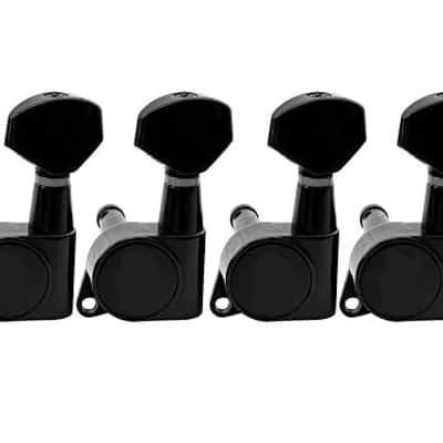 Left Handed 6 inline EZ-LOK Guitar Tuners Machine Heads 19:1 Ratio Tuning Pegs Keys for Stratocaster Telecaster Electric Guitar, Black image 1