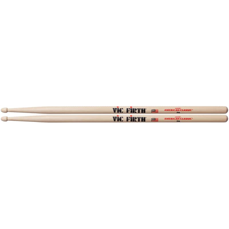 Vic Firth American Classic Hickory 7A Wood Tip Drumsticks image 1