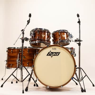 AJAX Drums Custom Mahogany Drum Kit. 10x8 12x8 14x14 16x16 22x14 image 6