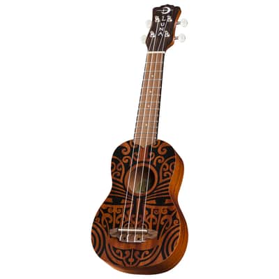 LUNA Tribal Soprano Mahogany UKULELE uke NEW w/ Light Case image 5