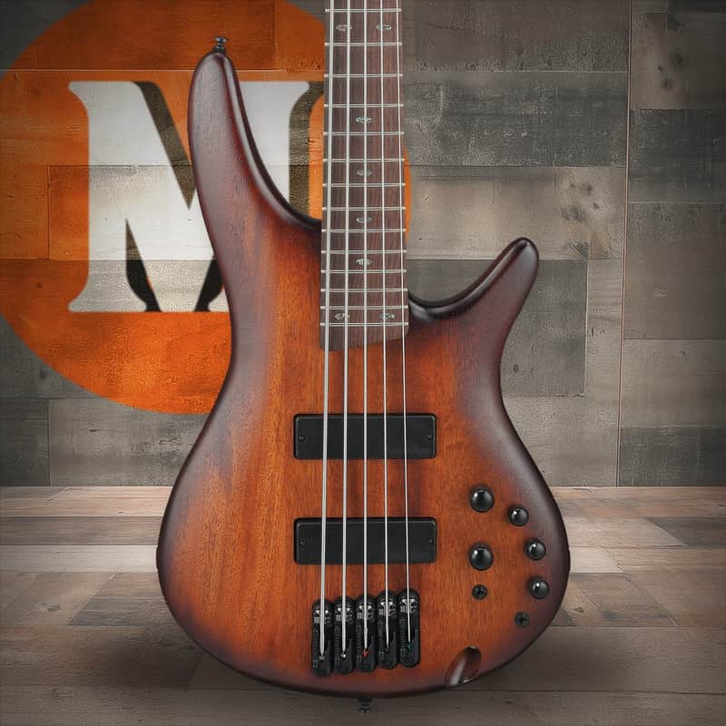Ibanez SR Standard 5 String Electric Bass - Mahogany Brown Burst Low Gloss (SR505AMHL) image 1