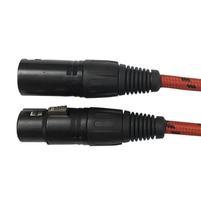 20 Foot 20' Female to Male XLR Microphone Mic Speaker Audio Cable Red 8 Pack image 3
