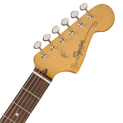 Squier Classic Vibe '60s Jazzmaster Electric Guitar Sonic Blue Bundle with 12x Guitar Picks & Polishing Cloth – Laurel Fingerboard, Vintage-Style Tremolo, Alnico Single-Coil Pickups image 7