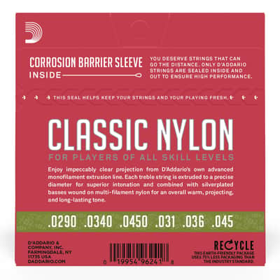 D'Addario Classical Strings EJ27N-1/2 1/2 Size, Silverplated, Normal - Classic Guitar Strings image 2