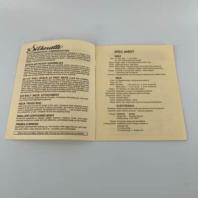 1988 Ernie Ball MUSIC MAN Catalog & NAMM Price List [Silhouette, Steve Morse, Sting Ray, Sabre] image 2