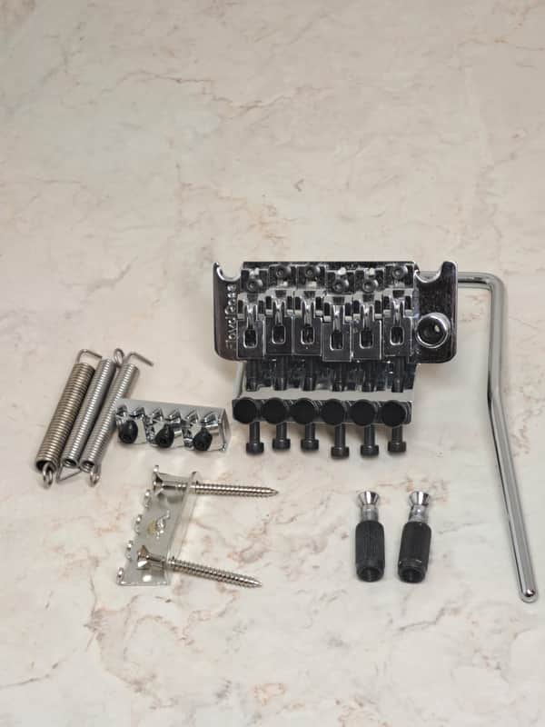 Floyd Rose- Charvel So-Cal 1000 Series Double-Locking Tremolo Bridge w/ 37 Brass Block- Chrome- New Pulloff image 1