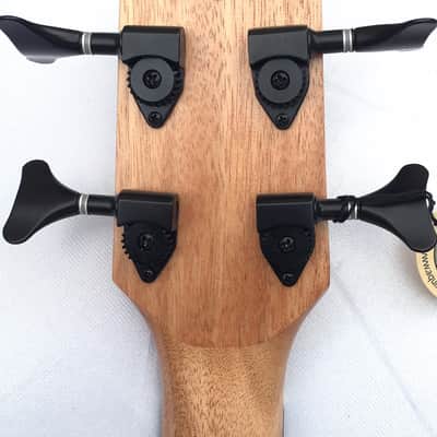 Smiger UBS-03 Acoustic Electric fretless Ukulele Baritone Bass Guitarlele - Quilted Ash image 3