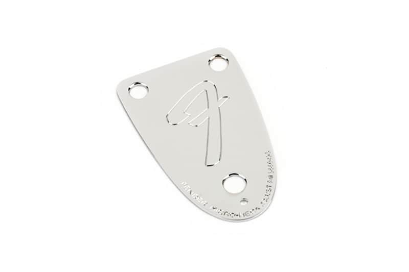 Fender 005-5259-000 Vintage-Style '70s 3 Bolt Neck Plate with F Logo Stamp image 1