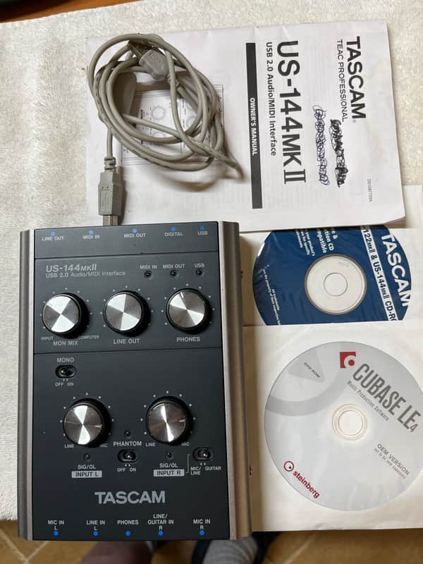 TASCAM US-144 MKII USB Audio Interface 2010s - Black image 1