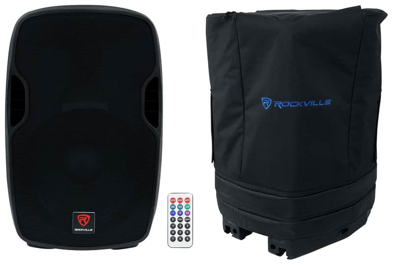Rockville BPA15 15" 800w Powered DJ PA Speaker w/ Bluetooth + Padded Slip Cover image 1