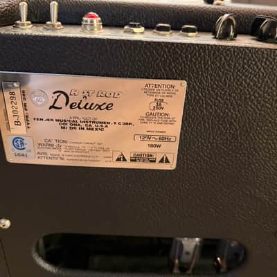 Fender Deluxe Hotrod 2002 all tube - Black with Chrome plate image 8