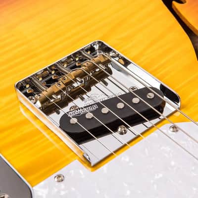 Vintage V72 ReIssued Custom Spec TL Electric Guitar - Flame Tobacco Burst (V72FTB) image 5