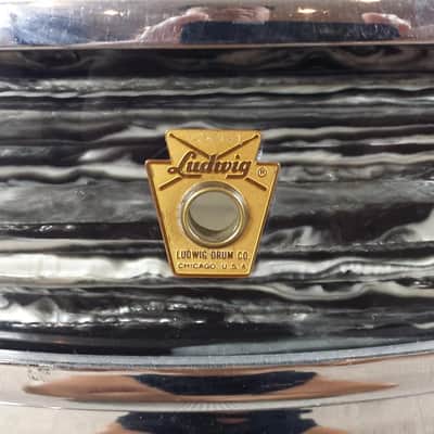 Ludwig No. 905 Jazz Combo 3x13" 6-Lug Piccolo Snare Drum with Keystone Badge SN#126941 (1965) - Oyster Black pearl image 7