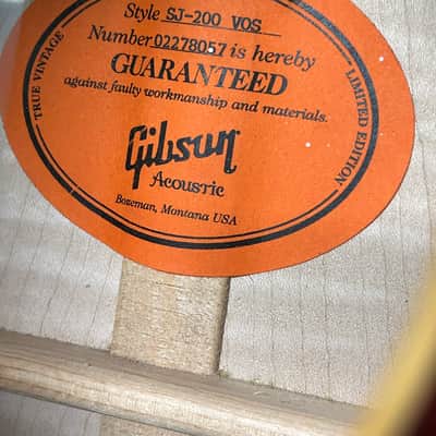 Gibson SJ-200 True Vintage Acoustic Guitar 2008 w/ Case And COA #2444 image 4