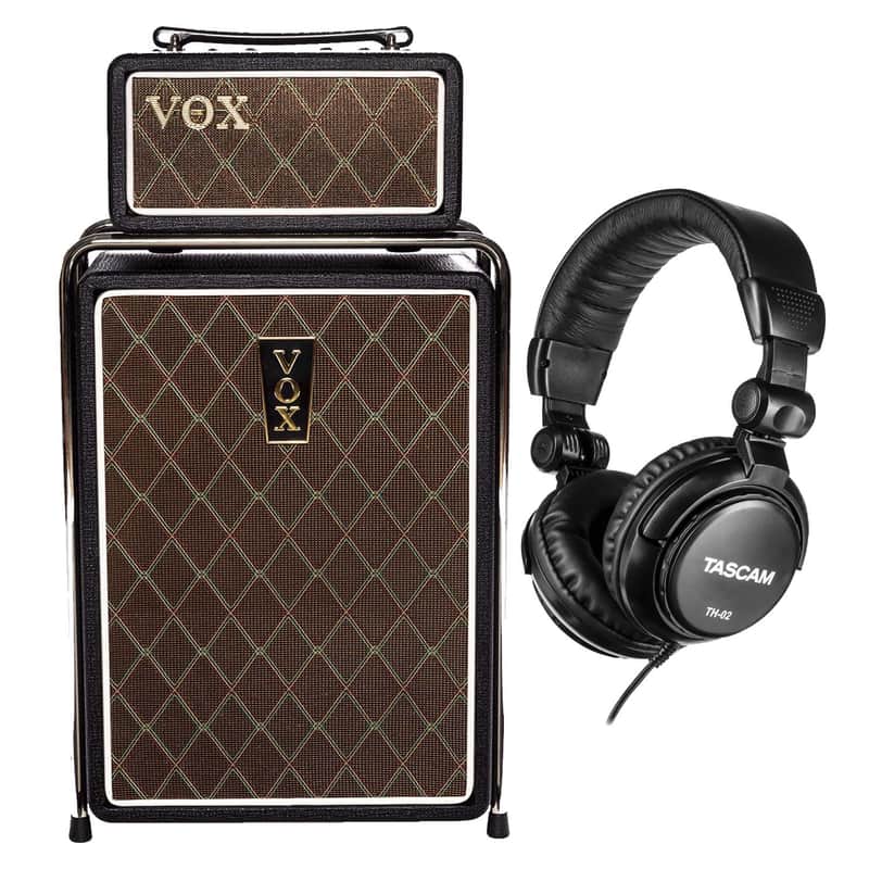VOX Mini SuperBeetle 25 Stacked Combo Amplifier, Tascam TH02 Bundle