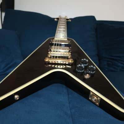 ESP Paul Smith Flying-V (Unique Mini/Traveller Guitar) - See-Through Black image 16