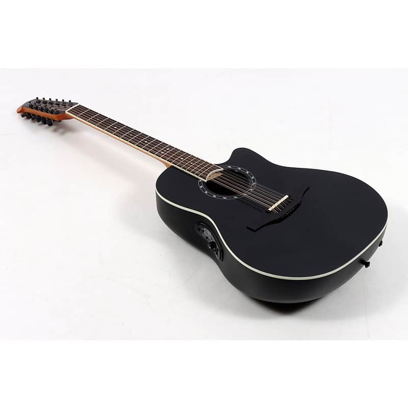 Ovation 2751AX-5-G Pro Series Standard Balladeer Deep Contour 12-String Acoustic-Electric Guitar Regular Black image 1