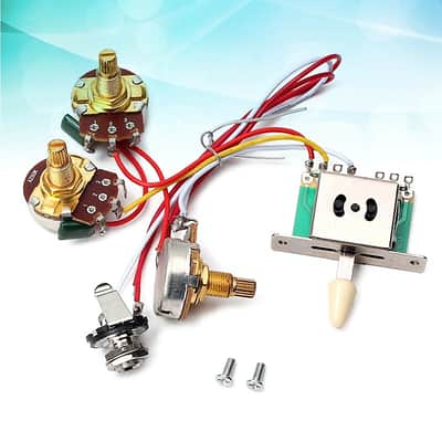 Full Alpha Size Potentiometers Guitar Wiring Harness Prewired Kit 5 Way  Switch  for strats image 2