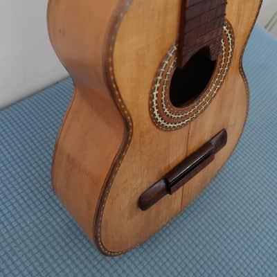 Project Vintage 1960s 3/4 Size Parlor Size Classical Guitar Mariachi Project Crack On Lower Bout Rarely Listed Mexico Mexican Mystery Maker image 3
