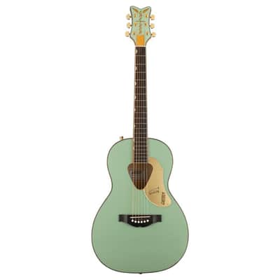 Gretsch G5021E Rancher 6-String Right-Handed Penguin Parlor Acoustic-Electric Guitar with Laminated Maple Body and Gloss Finish (Mint Metallic) image 1