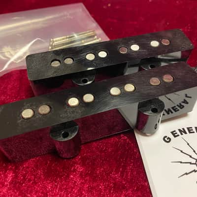 General Vintage Tone  Jazz bass Hand wound Pickup set 1960s Scatter Made GVT Rwrp image 1