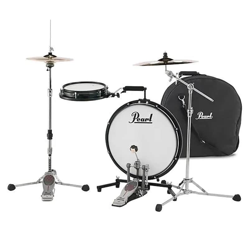 Pearl PCTK1810BG Compact Traveler 10 / 18" 2pc Portable Drum Set with Bag image 1