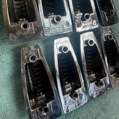 Ludwig Lot of 8 Vintage Large Classic Lugs for Floor Tom or Bass Drum - #1 80s - Chrome image 10