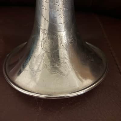 Conn Victor (model 4A) Bb and A cornet (1923) SN 199151 (Silver plated) (very rare) (opera glass - micro tuner)(professional) image 2