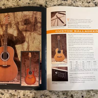 Ovation Catalog 1994 Viper Adamas II elite standard custom legend balladeer celebrity ultra deluxe image 7