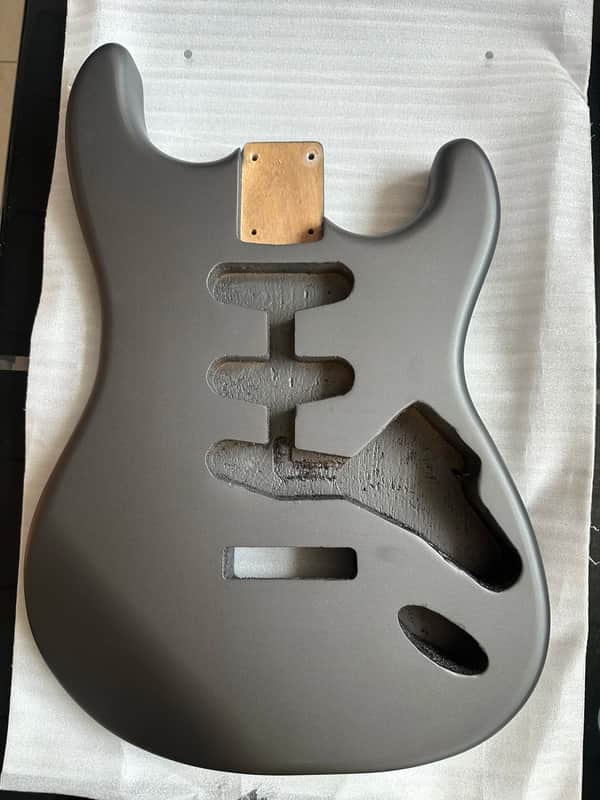 Metallic Silver SSS Strat Style Guitar Paulownia Wood Body image 1